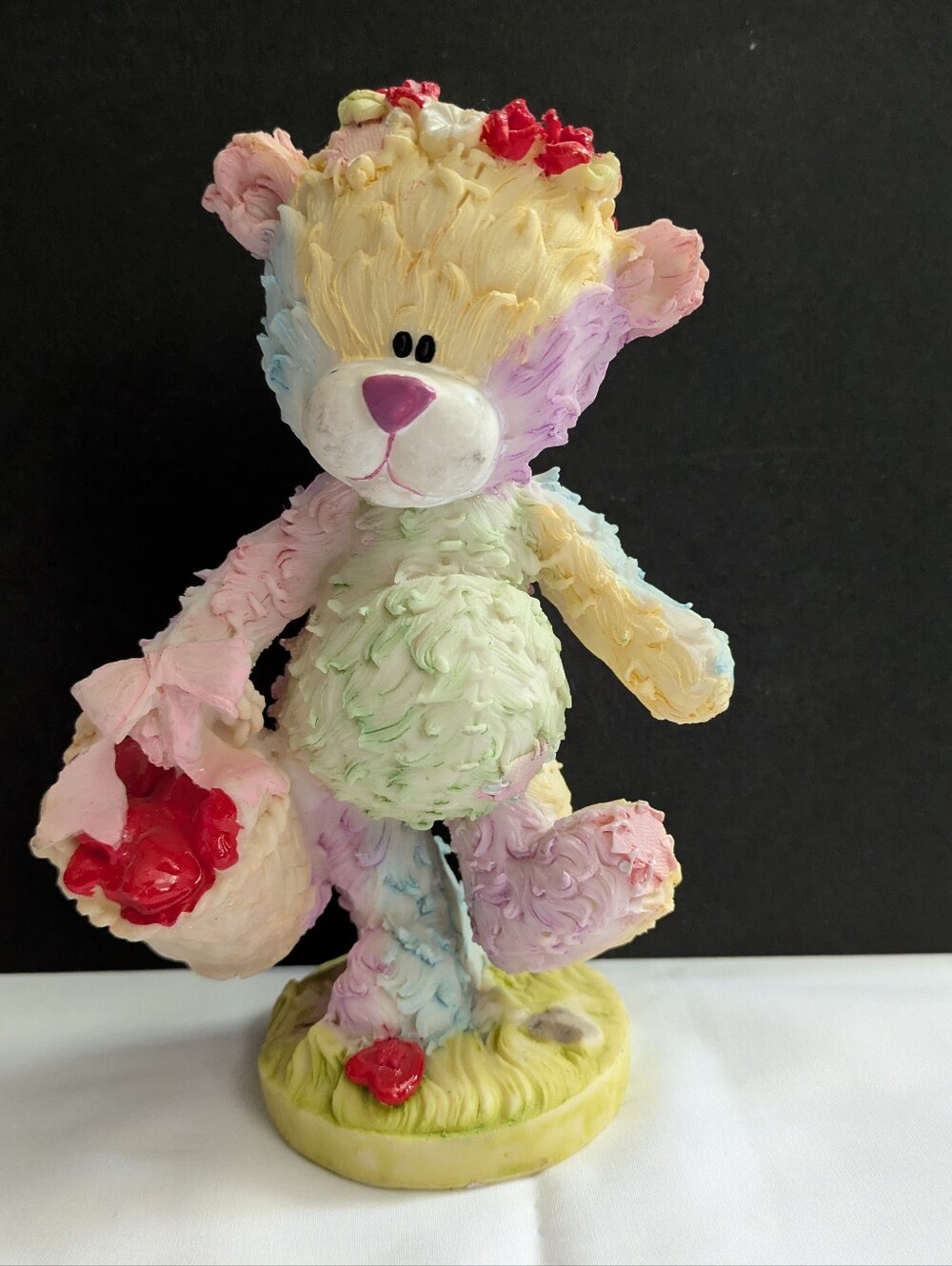 Pastel Valentine Ceramic Bear